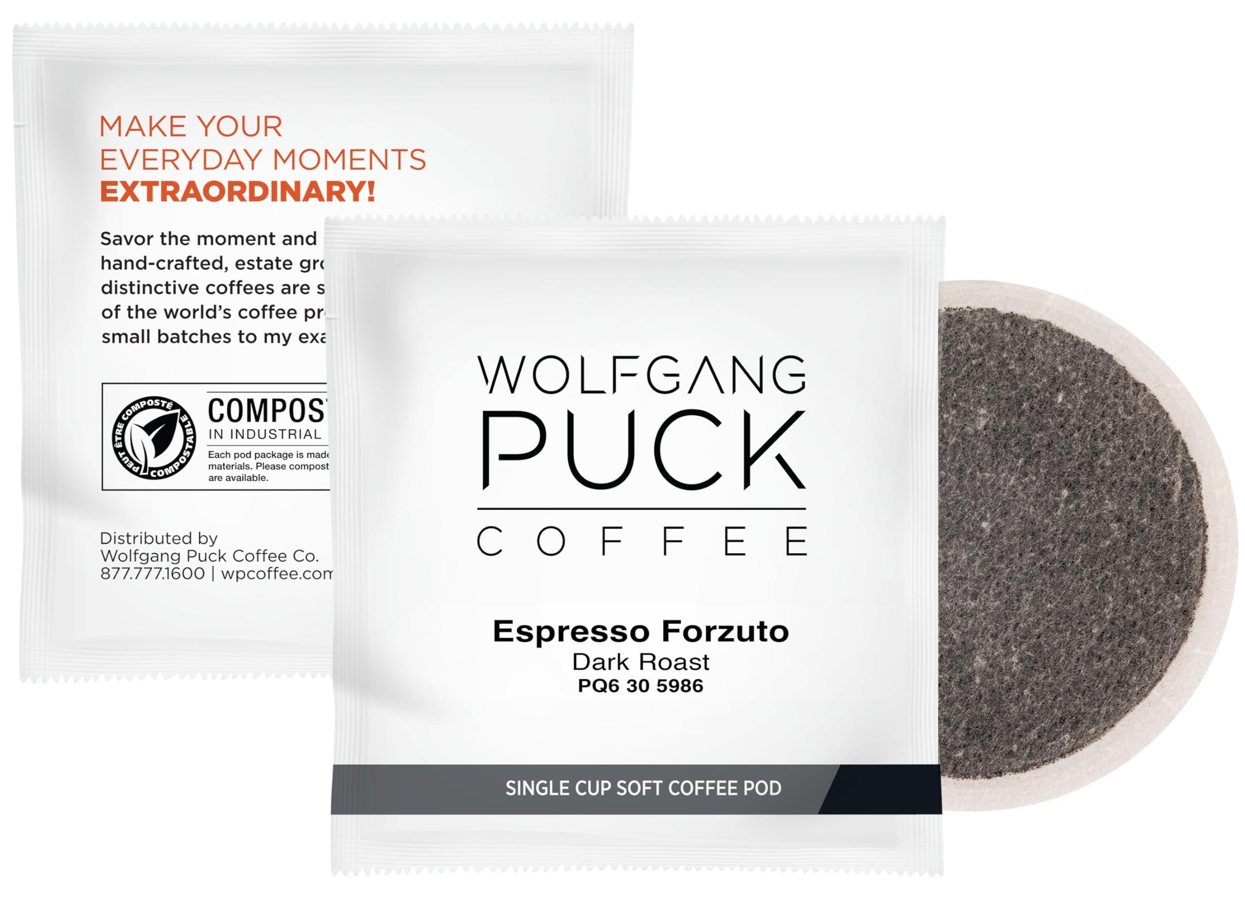 Wolfgang Puck Wolfgang Puck Coffee, Espresso Forzuto, 9.5 Gram Soft Pods, 18-Count (Pack of 3)