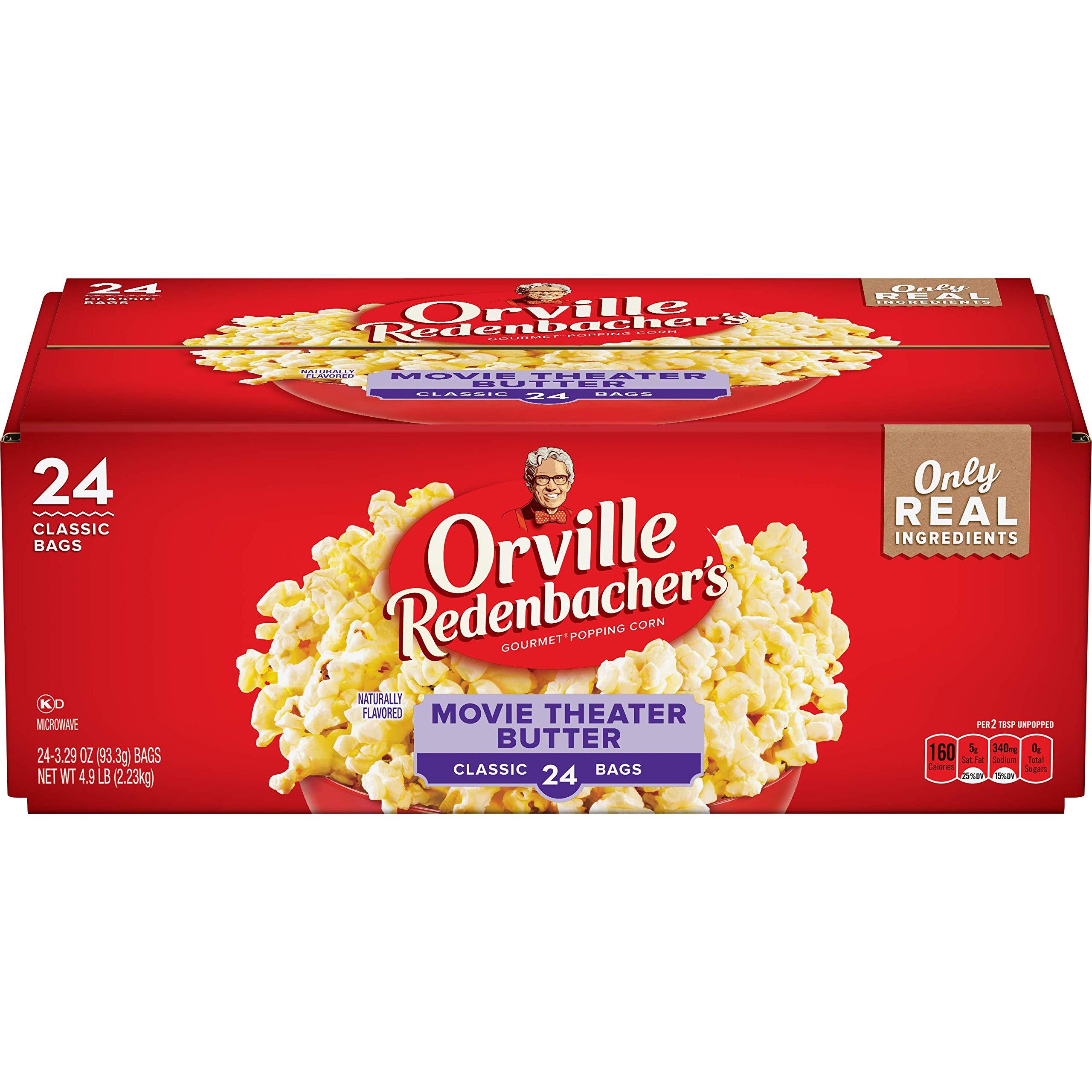Orville Redenbacher's Orville Redenbacher\'s Movie Theater Butter Microwave Popcorn, 3.29 Ounce Classic Bag, 24-Count