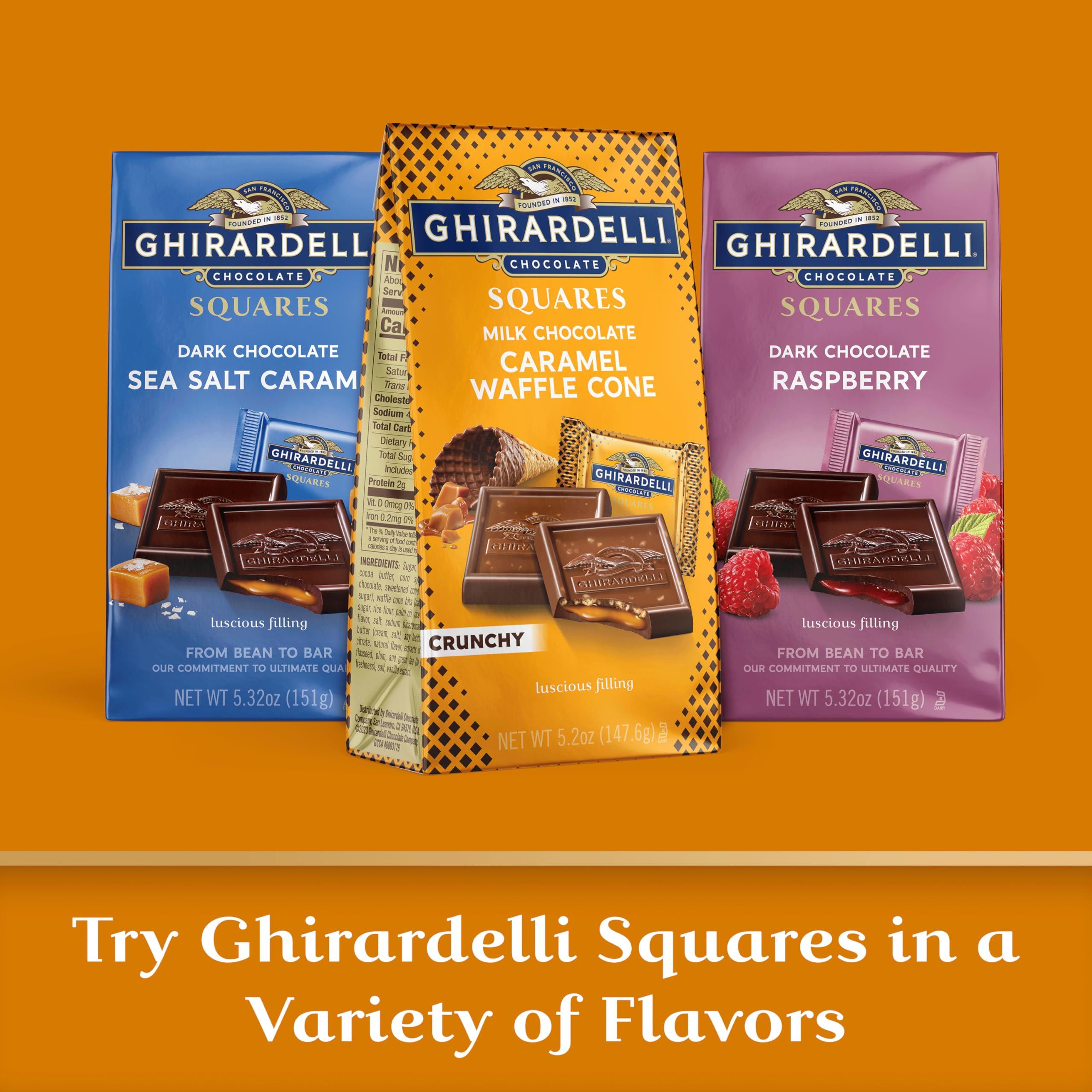 Ghirardelli Chocolate Company GHIRARDELLI Milk Chocolate Caramel Waffle Cone Squares, 5.2 oz Bag