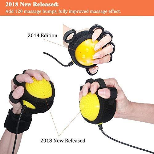 Healsmile Healsmile® Electric Hot Compress Stroke Hemiplegia Fingers Recovery Massager Infrared Therapy Ball Finger Massage Rehabilitation 110V-240V Passive Training Finger Flexion Correction