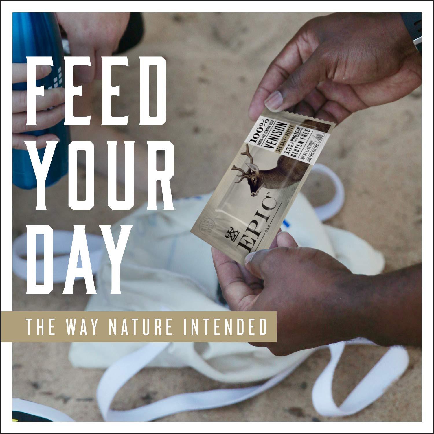 Epic Provisions EPIC Bars, Variety Pack (Chicken, Beef, Venison), Keto-Friendly, 12 Bars