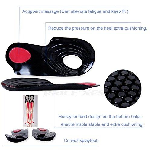 Price Xes Flatfoot Orthopedic Insole O/X Type Leg Correctors Straightener Soft Gel Shock Absorption Arches Bow Legs Support Foot Plantar Fasciitis Pain Relief Gel Corrective Sport Pads Heel Protector (L)
