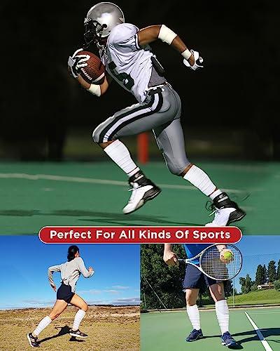 Exxact Sports Exxact Sports Leg Sleeves for Men Football Calf Compression Sleeve, Calf Sleeves for Men & Boys, Football Leg Sleeve (1 Pair) (Adult, Red)