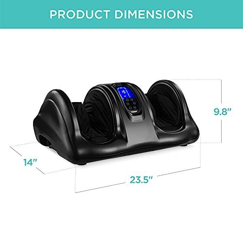 Best Choice Products Best Choice Products Foot Massager Machine Shiatsu Foot Massager, Therapeutic Reflexology Kneading and Rolling for Feet, Ankle, High Intensity Rollers, Remote, Control, LCD Screen - Black
