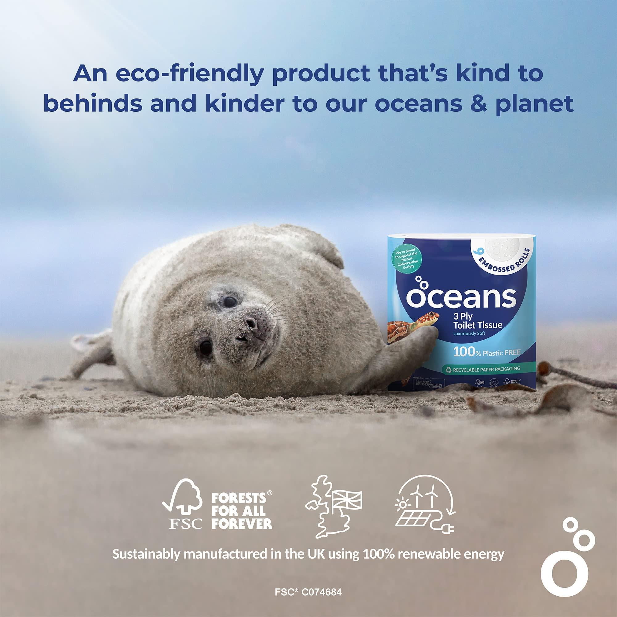 Oceans Oceans Toilet Tissue 27 Rolls (180x3ply)