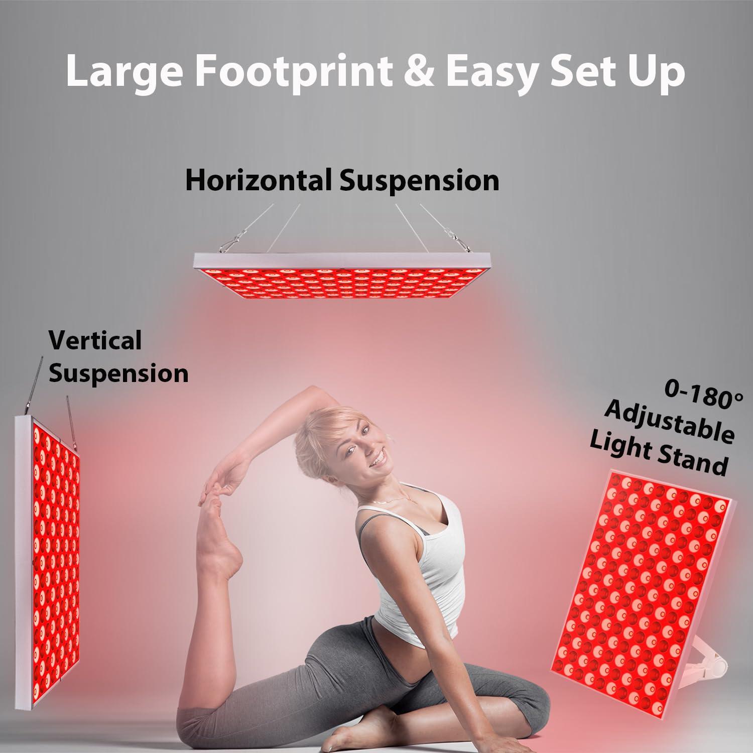 Skylaxy Red Light Therapy Lamp, Red Light Therapy for Body, Infrared Light Therapy Panel for Face with Stand, 660nm Red and 850nm Near Infrared LED Red Light Therapy Device at Home for Face and Body (2 Pack)