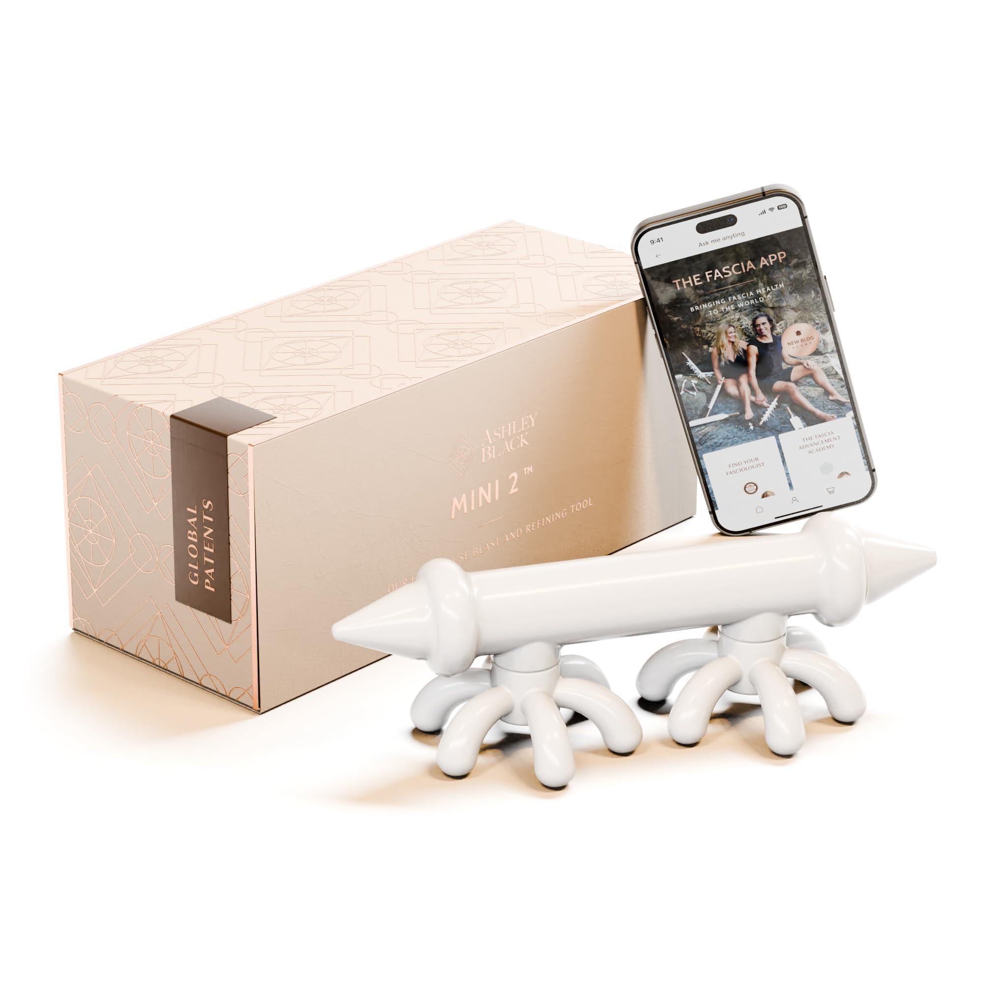 FasciaBlaster Mini 2 by Ashley Black - Patented Cellulite & FasciaBlaster Tools - Handheld Massager Pressure Point Release Tool