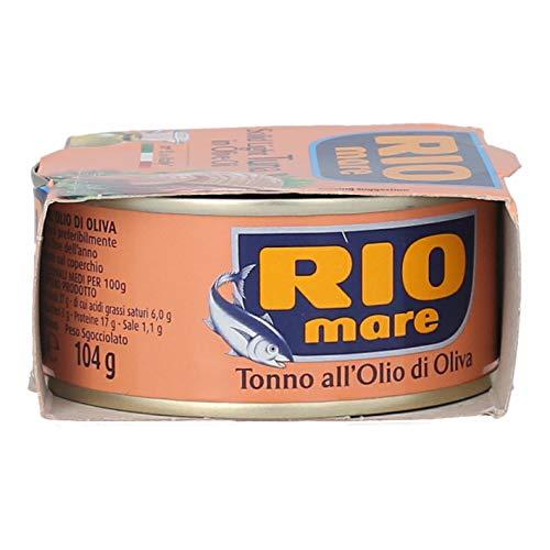 Rio Mare Rio Mare Tuna in Olive Oil - 5.6 Oz Can (Pack of 3) - Italy's No.1 Choice for Tuna - Distinctive Pink Color, Premium Quality, and Great Flavor(Packaging May Vary)