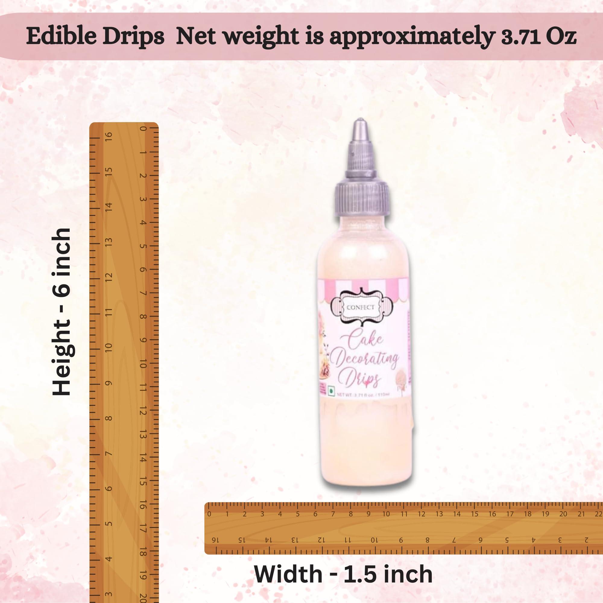 CONFECT Confect Cake Decorating Drip Edible Snowy White Shimmery Drips for Christmas Cakes, Doughnuts & Cupcakes Luminescent Pearl 3.71 Oz