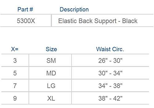 United Ortho United Ortho 53009 Elastic Back Support, Black, X-Large