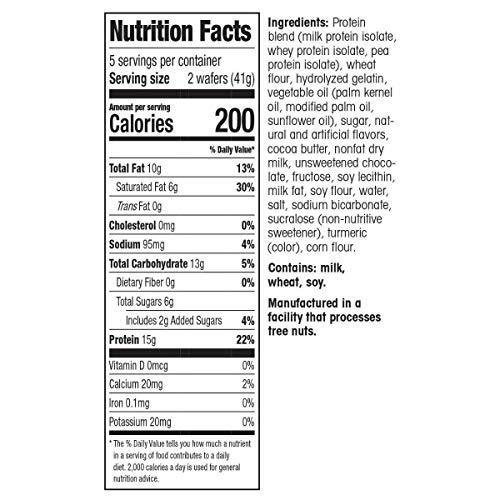 WonderSlim WonderSlim Protein Wafer Snack Bar, Lemon, 200 Calories, 15g Protein, 0mg Cholesterol (5ct)