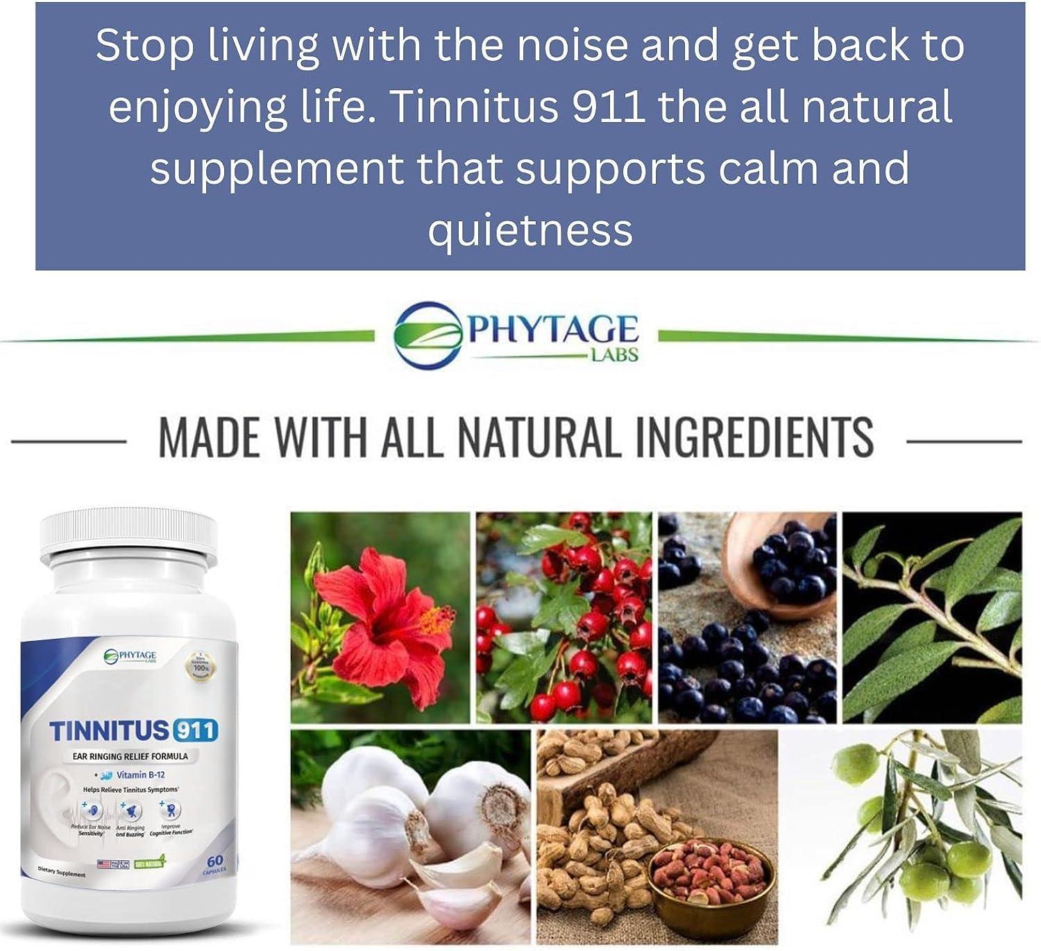 Phytage Labs Phytage Labs Tinnitus 911 - Tinnitus Relief Supplement - Ear Ringing Relief - 2 Pack