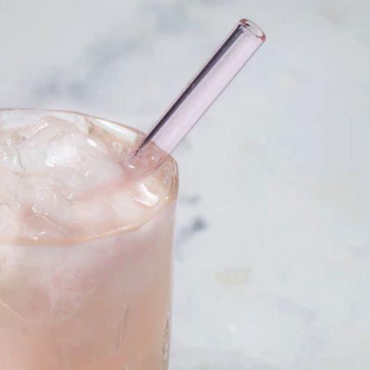 ToMA Straws ToMA Straws | Reusable | Single Glass Straws | Rose Garden Pink (6 Inch Straight)