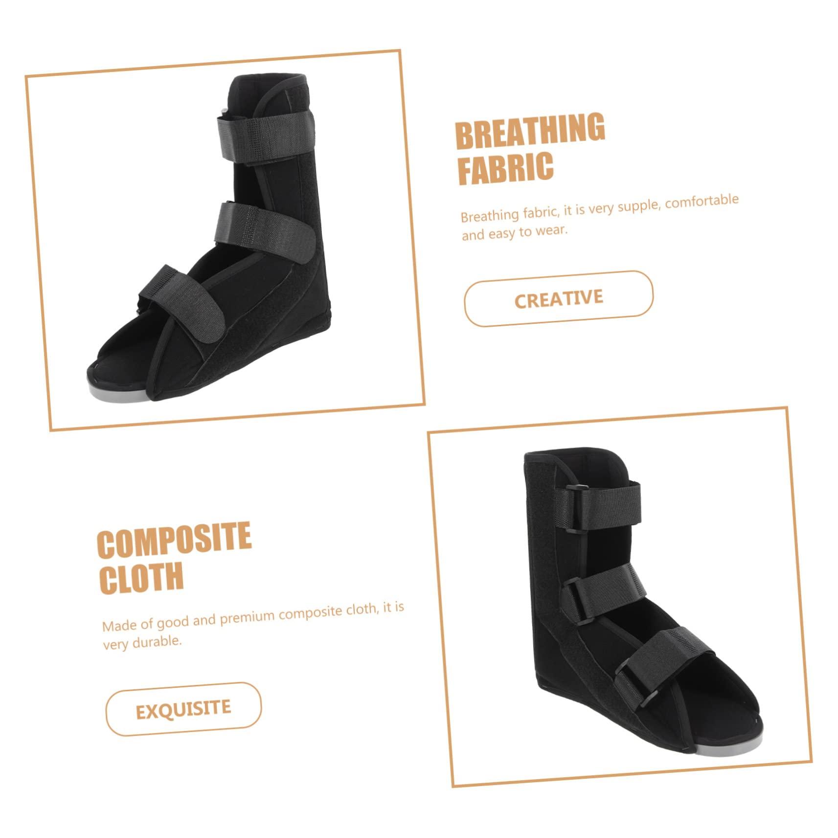 Healvian Healvian Ankle Straight Shoes Fracture Walking Boot Foot up Brace Boot for Broken Foot Home Foot Support Brace Foot Sprains Stabilizer Boot Shoes for Sprain Black Toe Boots Composite Cloth