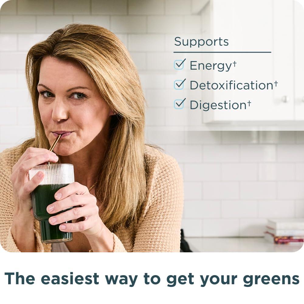 Ancient Nutrition Super Greens Powder by Ancient Nutrition, Organic Superfood Powder with Probiotics Made with Spirulina, Chlorella, Matcha, and Digestive Enzymes, 25 Servings, 7.5oz