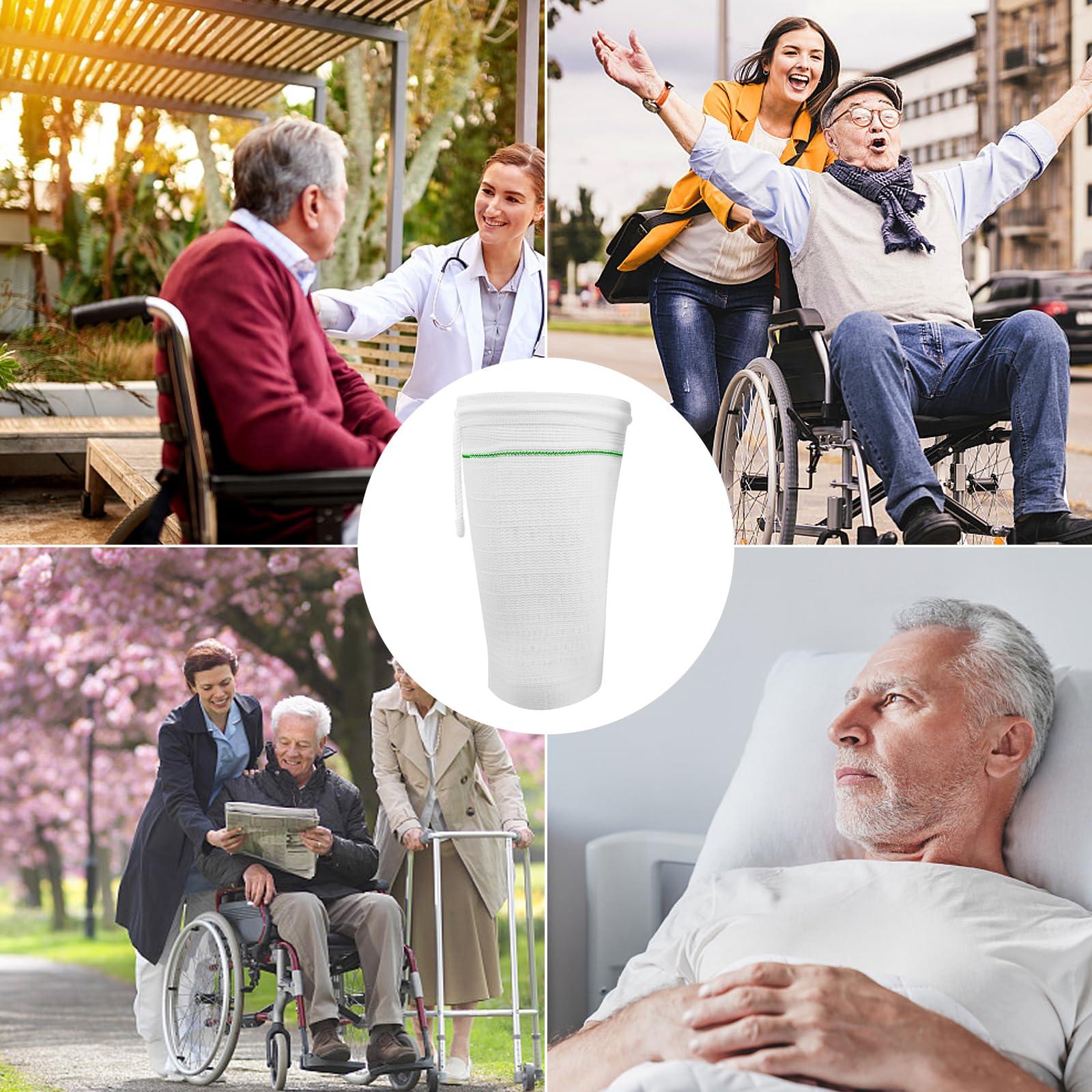 HNYG Catheter Leg Bag Holder,Catheter Bag holder with Adjustable Strap,Fabric Catheter Stabilization Device,Leg Sleeve for Catheter Bag,Urine Drainage Bag Cover,Urinary Incontinence Catheter Supplies. (XL)