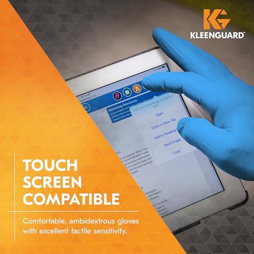 KLEENGUARD Kleenguard G10 2Pro Blue Nitrile Gloves (54423), 6 Mil, Ambidextrous, Touchscreen Compatible, L (100 Gloves/Box)
