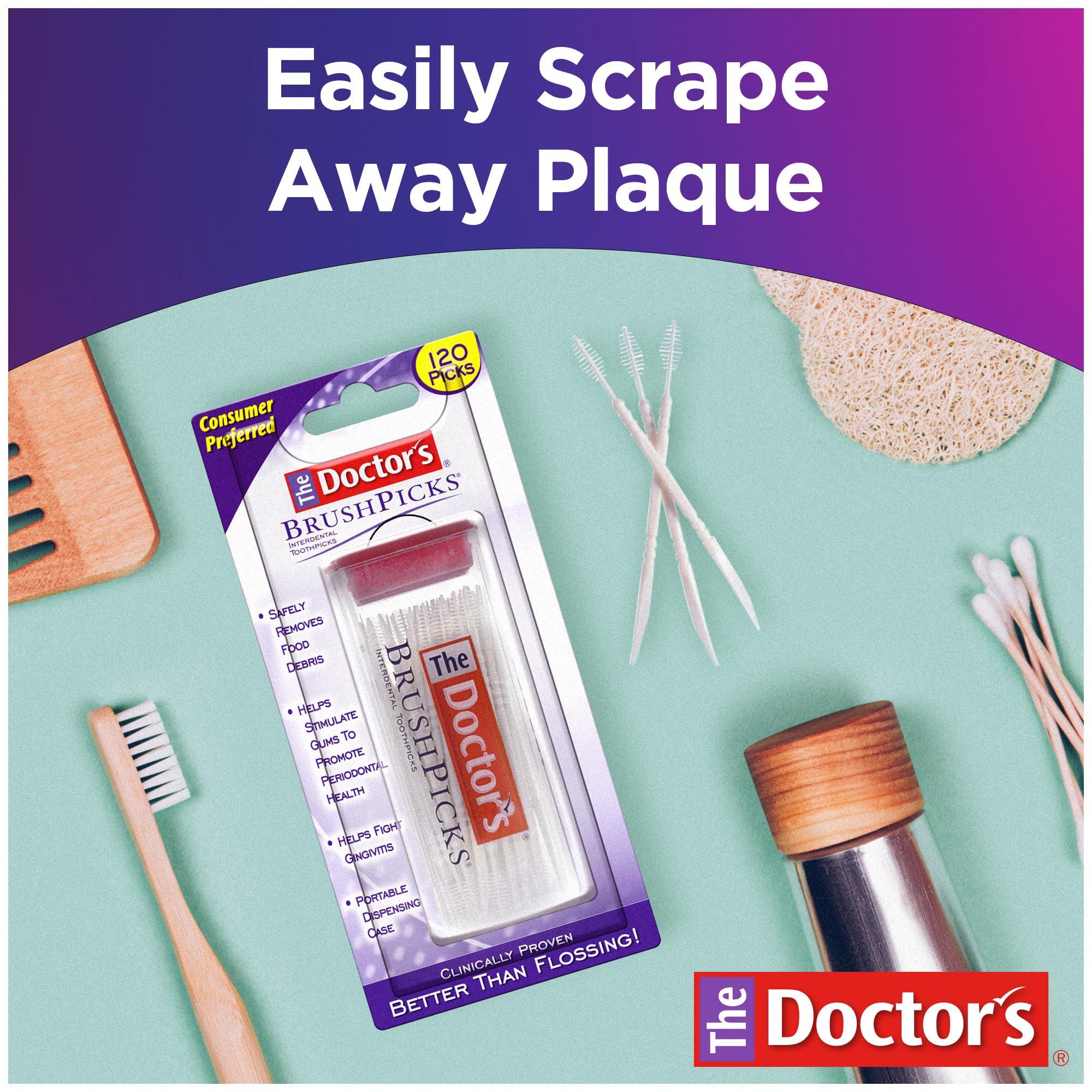 The Doctor\'s The Doctor\'s BrushPicks, Interdental Brushes and Dental Pick 2-in-1, Plaque Remover for Teeth & BrushPicks, Interdental Brushes and Dental Pick 2-in-1, Plaque Remover for Teeth