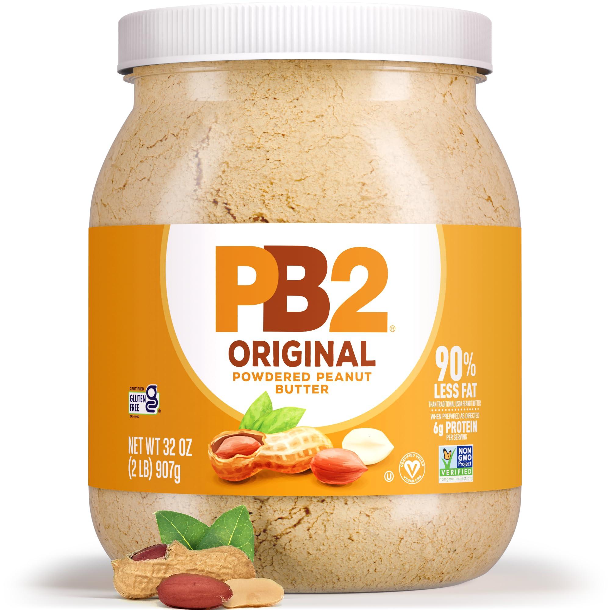 PB2 PB2 Powdered Peanut Butter Powder | Certified Gluten Free, Low-Carb, Keto Diet Friendly | Original Flavor with 6G of Protein, 90% Less Fat, 60 Calories Per Serving | Easy Mix for Healthy, Fit Diet