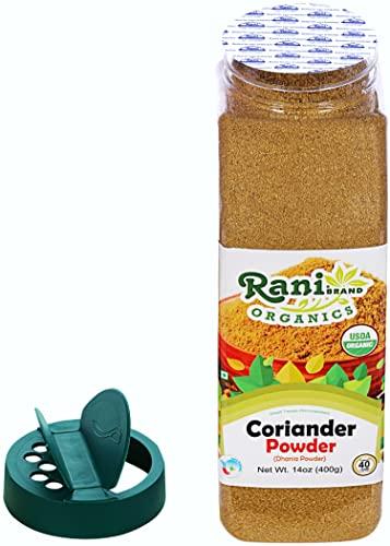Rani Brand Authentic Indian Products Rani Organic Coriander Powder (Dhania Powder) 14oz (400g) PET Jar ~ All Natural | Vegan | Gluten Friendly | NON-GMO | Indian Origin | USDA Certified Organic