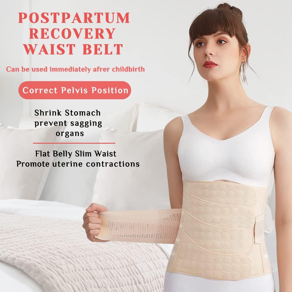 Lit-Pack Lit-Pack Belly Abdomen Pelvis Postpartum Belt Body Recovery Belly Slim After Childbirth Belt Girdle Belly Binder (white, Large)