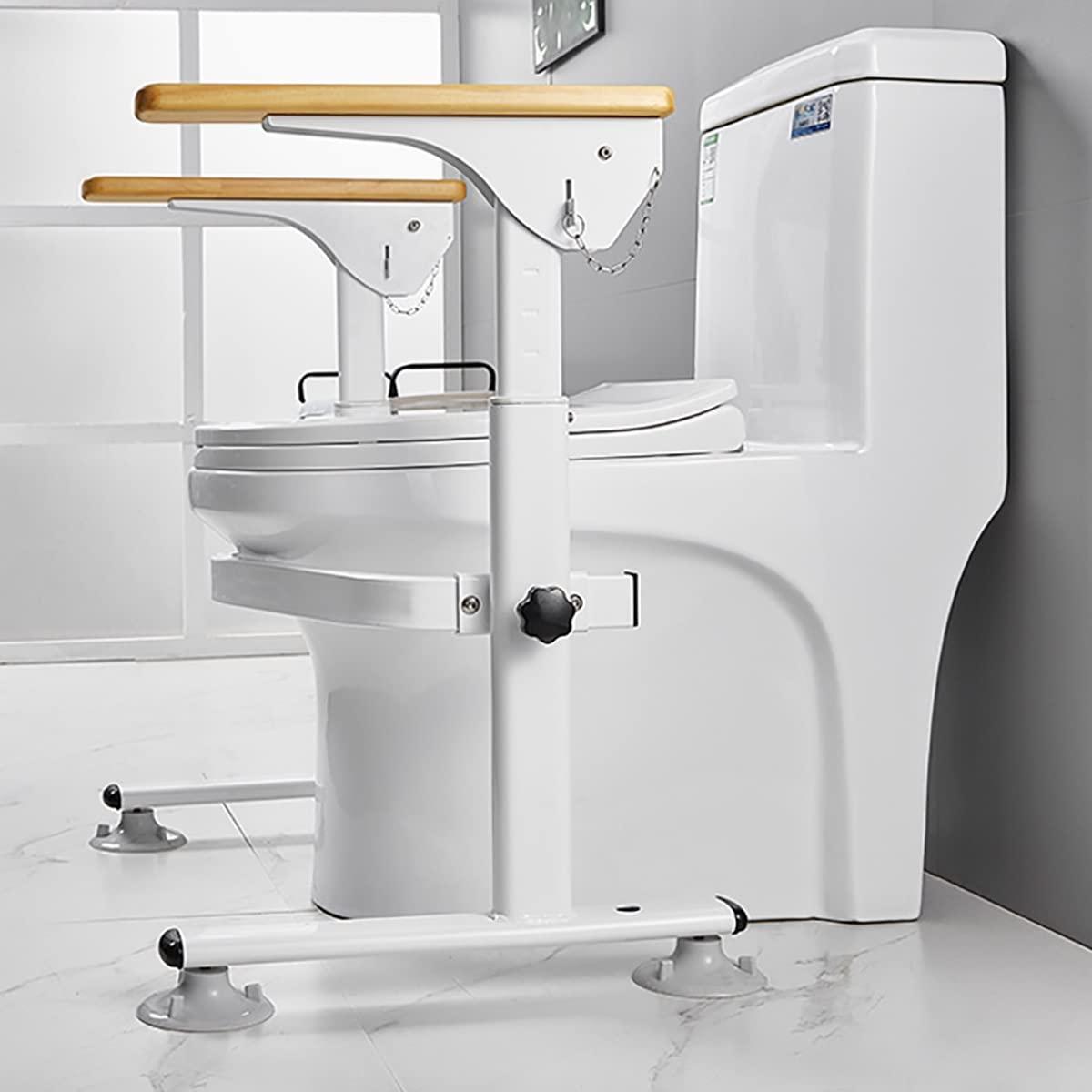 HSPLXYT HSPLXYT Toilet Rail,Adjustable Toilet Safety Frame, Elderly Safety railings,Handrail Assist Grab bar Handle, Adjustable Height,Compact Support Frame, for Bathroom Safety, Toilet Assist (Color : B)