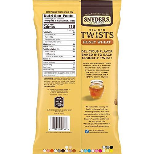 Snyder's of Hanover Snyder's Honey Wheat Braided Twists 12oz