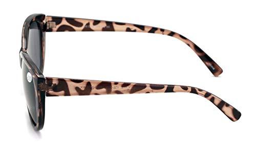 V.W.E. Women Bifocal Reading Sunglasses Reader Glasses Cateye Vintage Jackie Oval (Brown Leopard, 2.00)