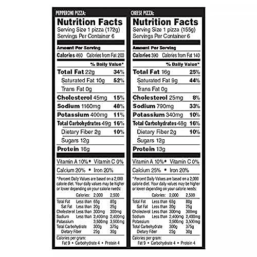 Ready Set Gourmet Red Baron Singles Deep Dish Pizza Variety Pack - Four Cheese Pizzas and Pepperoni Pizzas - 2 Pack (6 Cheese, 6 Pepperoni Each Box) - Ready Set Gourmet Donate a Meal Program