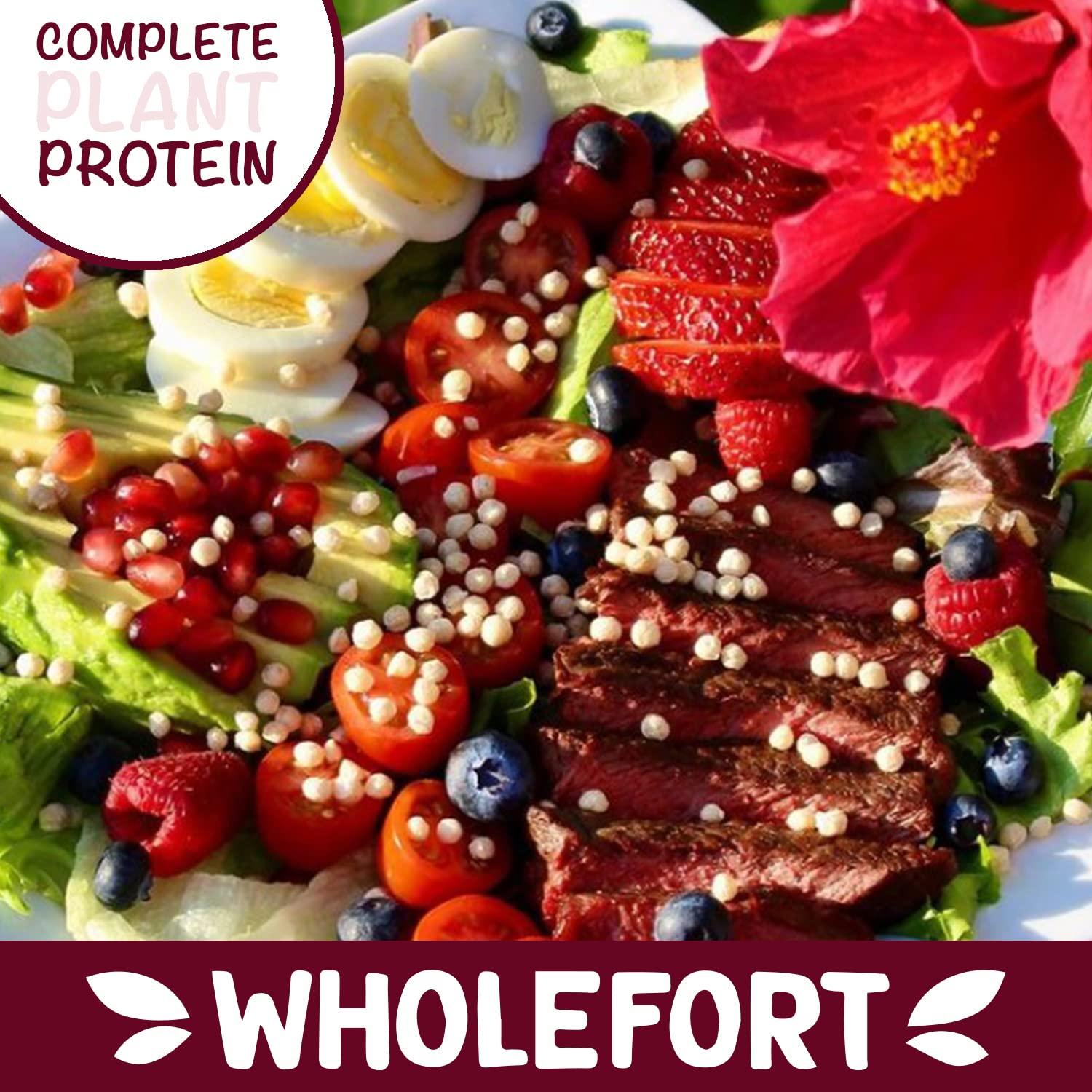 Wholefort Puffed Quinoa Cereal + Nothing Vegan Gluten Free Non-GMO [1 LB] Try Quinoa Pops as Snacks Cereal Salad Topper for Sustainable Energy Crunchy Quinoa is Good Mood Food by Wholefort