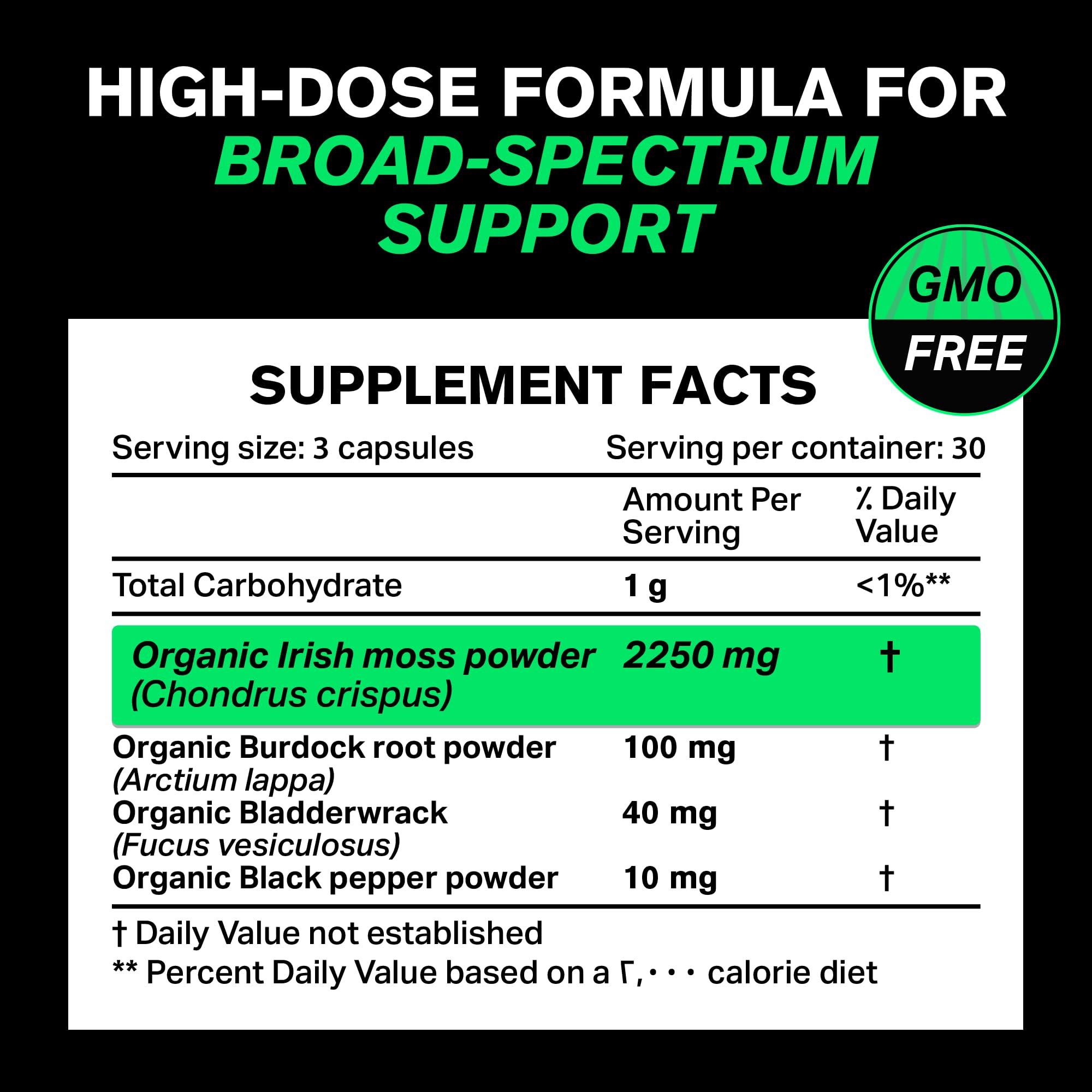 VitaRaw VitaRaw Irish Sea Moss + Quercetin Supplement Immune & Thyroid Support + Cardiovascular Health Booster