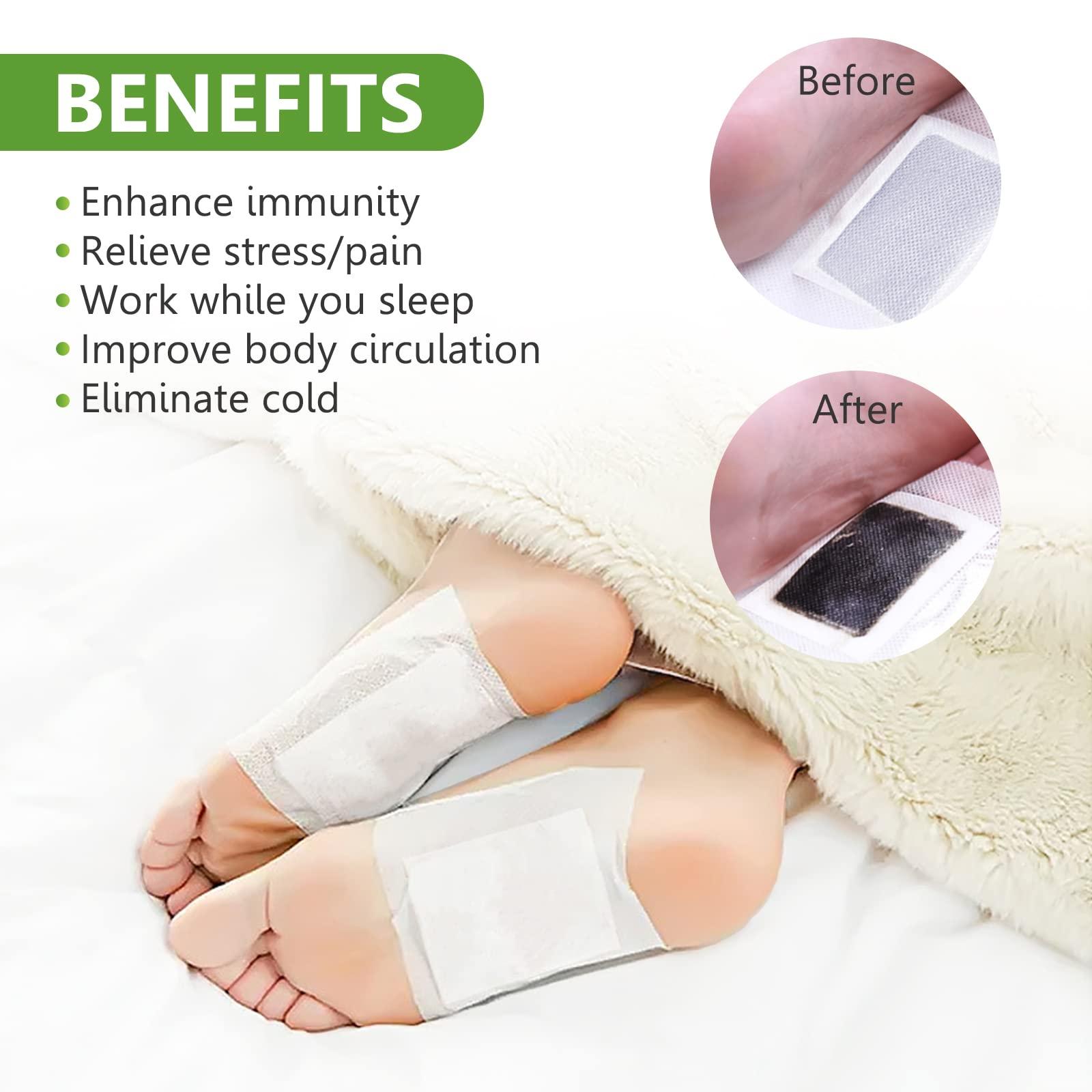 Tudiqe Tudiqe Foot Pads (30 PCS), Deep Cleansing Foot Patch, Natural Bamboo Vinegar Ginger Powder Pad Foot Care, Adhesive Sheets Relaxation, Relieve Stress, Improve Sleep,Pain Relief, 10 Count (Pack of 3)