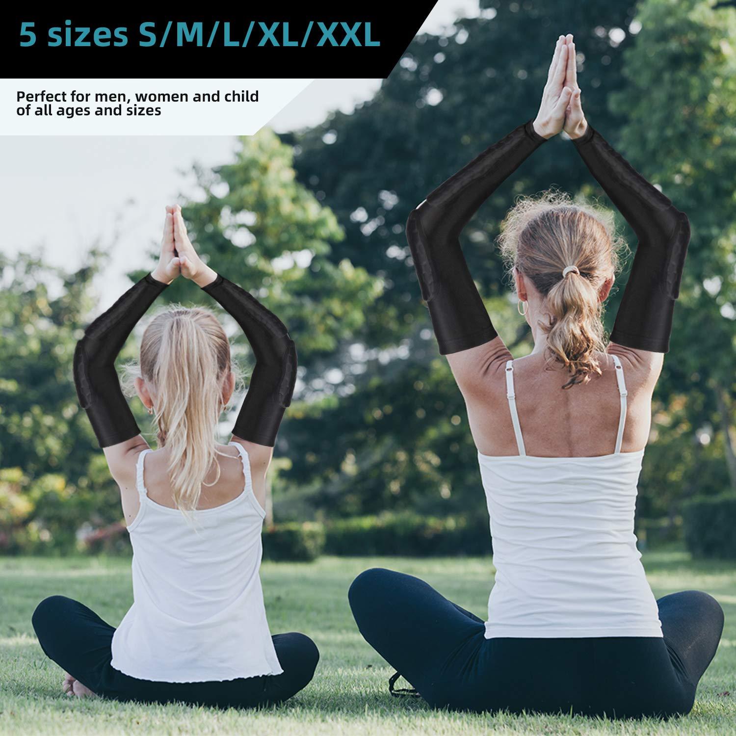 GUOZI GUOZI Arm Elbow Sleeves, [2 Pack] Honeycomb Crashproof Arm Elbow Pads for Youth Adult Sports Football Basketball Volleyball