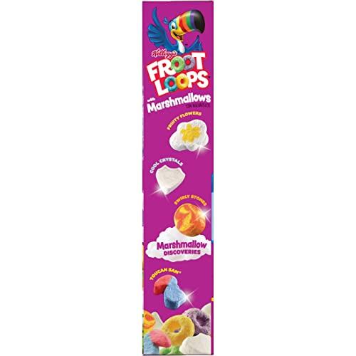 Kellogg’s Froot Loops Breakfast Cereal with Marshmallows, Fruit Flavored, Breakfast Snacks with Vitamin C, Original with Marshmallows, 10.5oz Box (1 Box) image-9