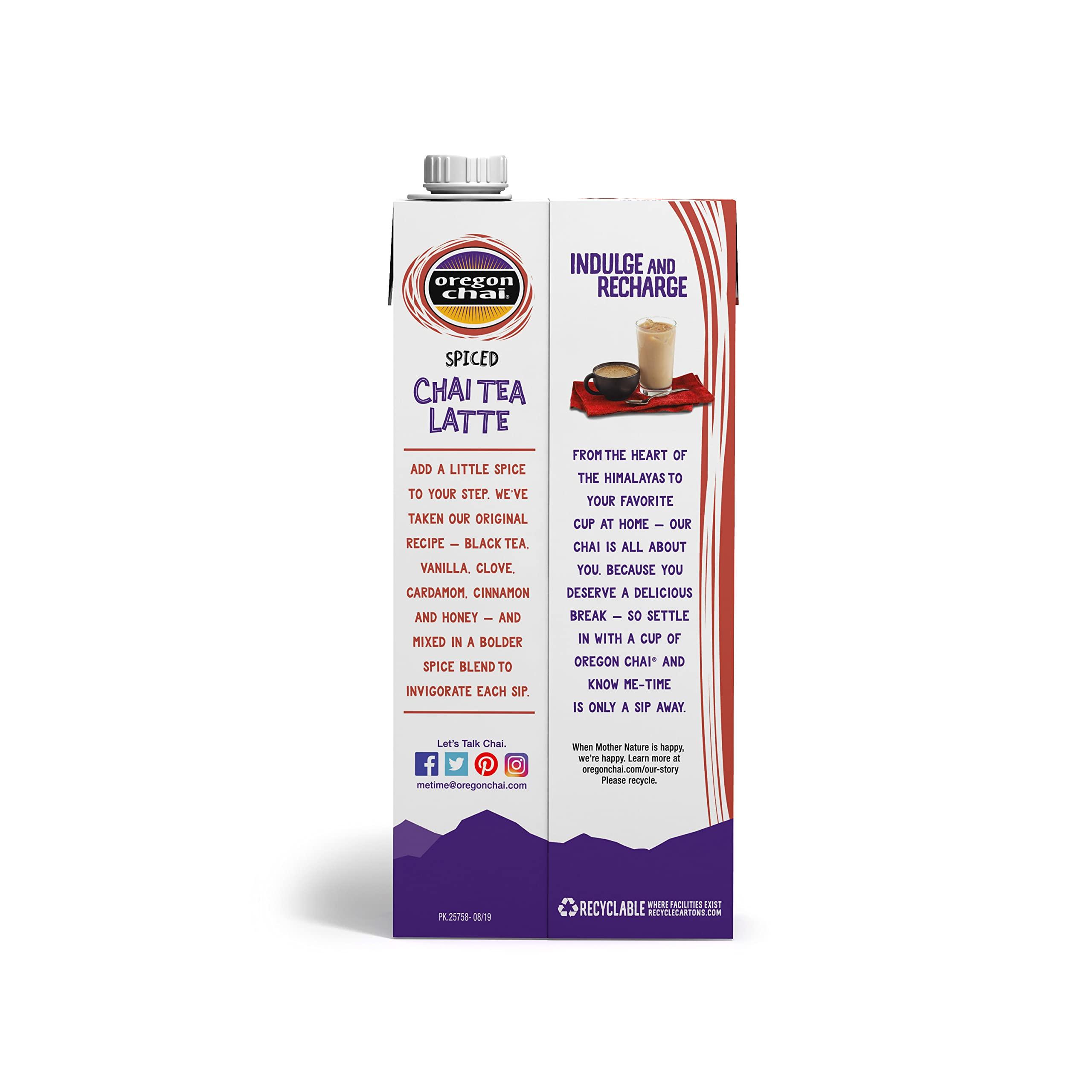 Oregon Chai Oregon Chai Organic Spiced Chai Concentrate, 32 Fluid Ounce (Pack of 6)