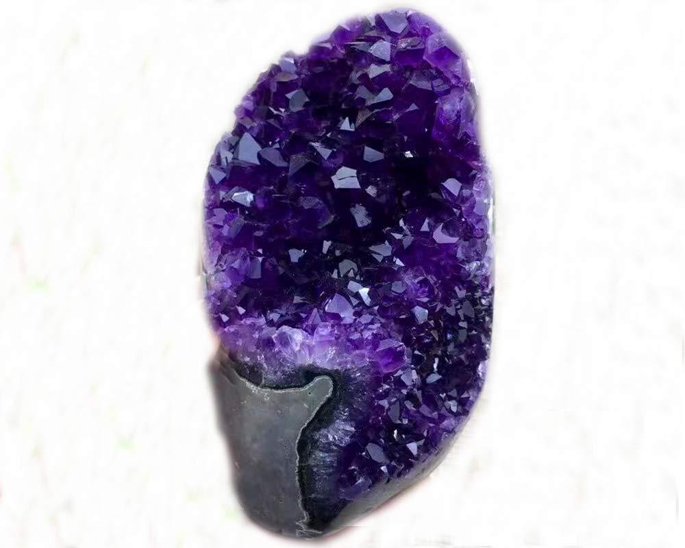 StoneStory Natural Uruguay Amethyst Crystal Cluster 1 (One) Large Specimen Stone for Crystals Healing Reiki Home Decoration 600-700grams (Uruguay Amethyst, 600-700grams/1.3lb-1.54lb)