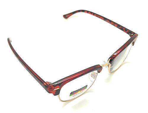 MyUV Vintage Retro Classic Half Frame Horn Rimmed Multifocus Progressive Reading Glasses (Brown, 1.75)
