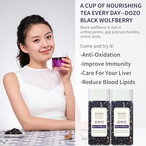 DOZO DOZO Black Goji Berry Black Wolfberry | Dried Goji Berries Fruit Wild Natural Black Goji Berry Tea Fruit Anthocyanin Non-GMO No Additives 10.5oz/300g