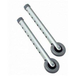 Graham Field Lumex 603750A Tall Leg Walker Extensions Legs with 5 Fixed Wheels, Color Aluminum
