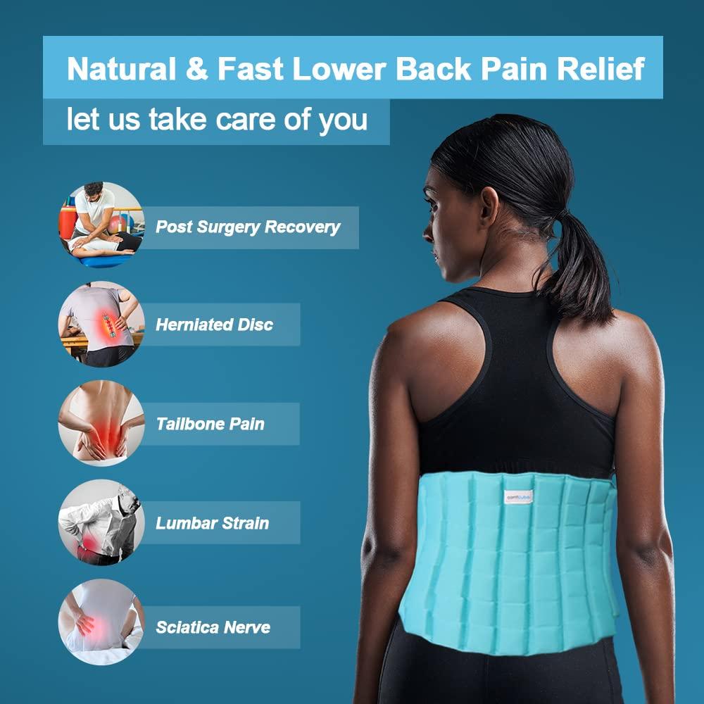 Comfpack Comfpack Back Ice Pack for Lower Back Pain with Double Compression & Ice Pack for Back Pain Relief, 2 Hours Long Lasting Cold Therapy