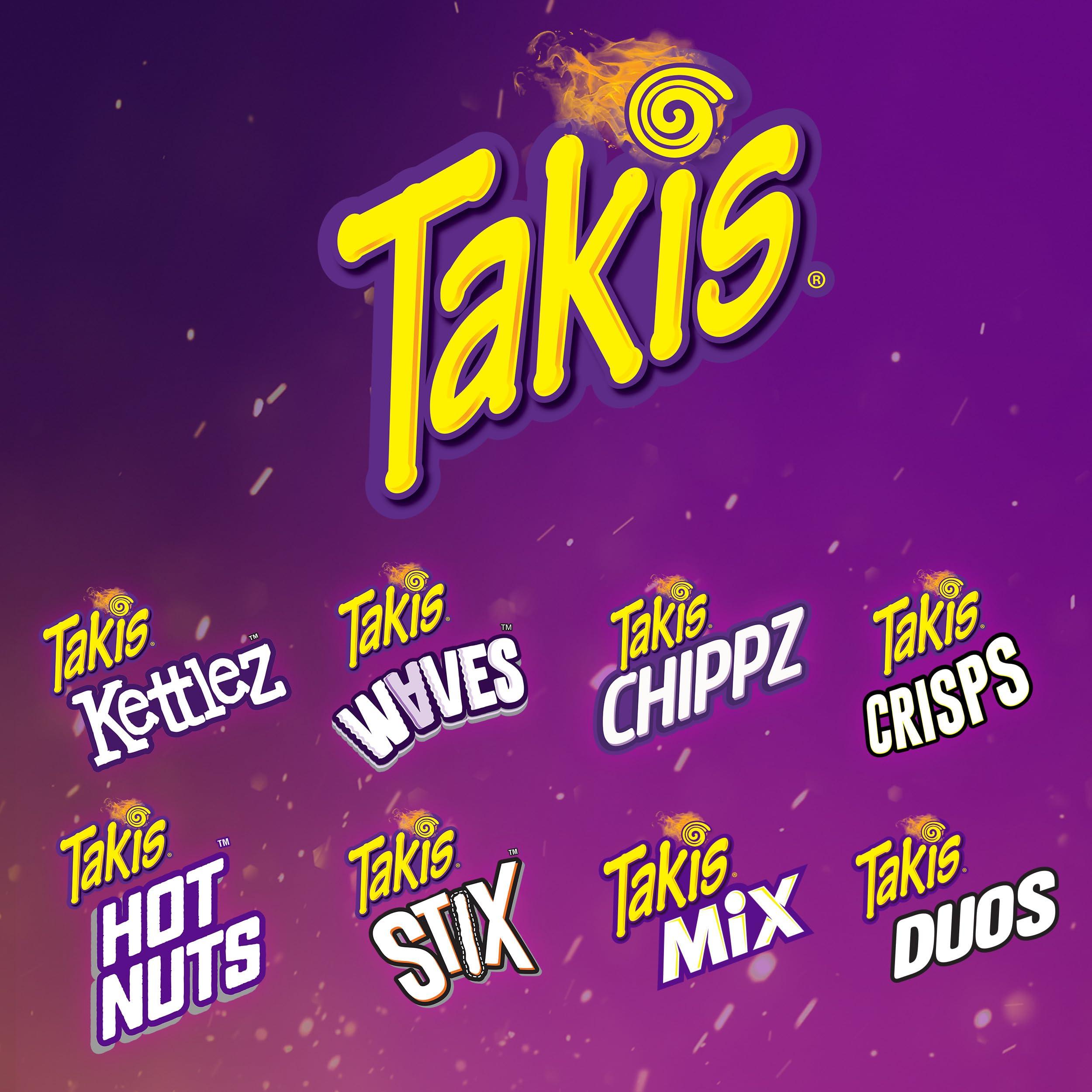 Takis Takis Intense Nacho 40 pc / 1 oz Multipack, Cheese Flavored Non-Spicy Cheesy Rolled Tortilla Chips