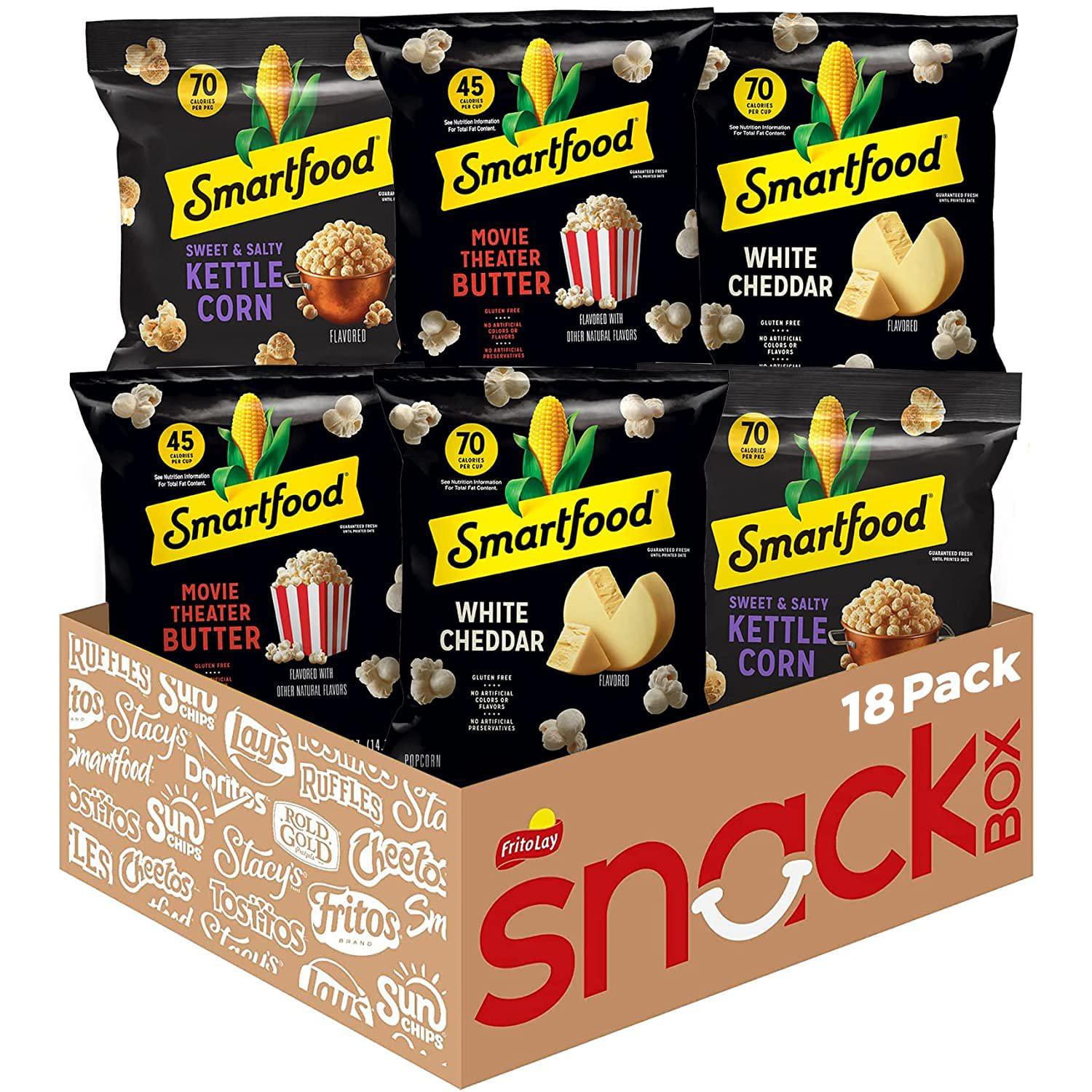Smartfood Smartfood Popcorn, Variety Pack, 0.5 Ounce (Pack of 18)