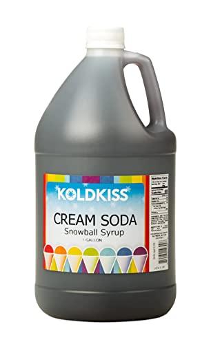 Koldkiss Koldkiss Shaved Ice and Snow Cone Flavored Syrups - One Gallon, 64 Snow cones Per Bottle - Ice Cream Flavor