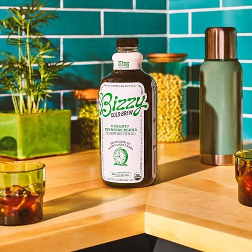 Bizzy Bizzy Cold Brew Coffee Organic Espresso Blend Unsweetened 48oz, green