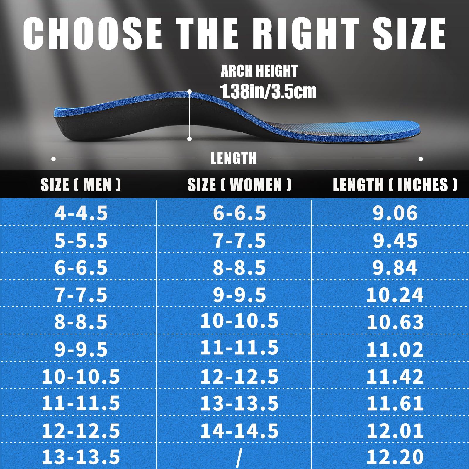 ZOEHERO Plantar Fasciitis Insoles for Men & Women,Heavy Duty Orthotic Inserts with Arch Support for Plantar Fasciitis Relief,Foot Pain Relief,Comfort Insoles for Standing All Day,Sprot,Hiking