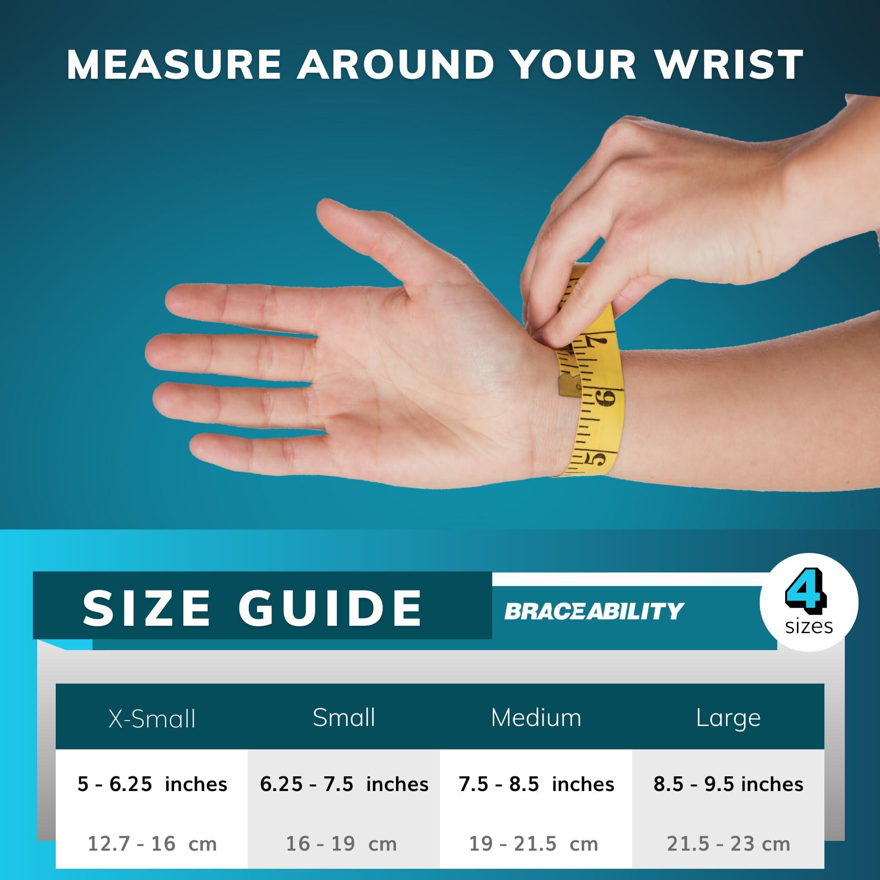 BraceAbility BraceAbility Wrist and Thumb Spica Splint - De Quervain\'s Tenosynovitis Long Forearm Cast Stabilizer for Tendonitis, Sprains, Thumb Brace for Arthritis Pain and Support - (S Right Hand)