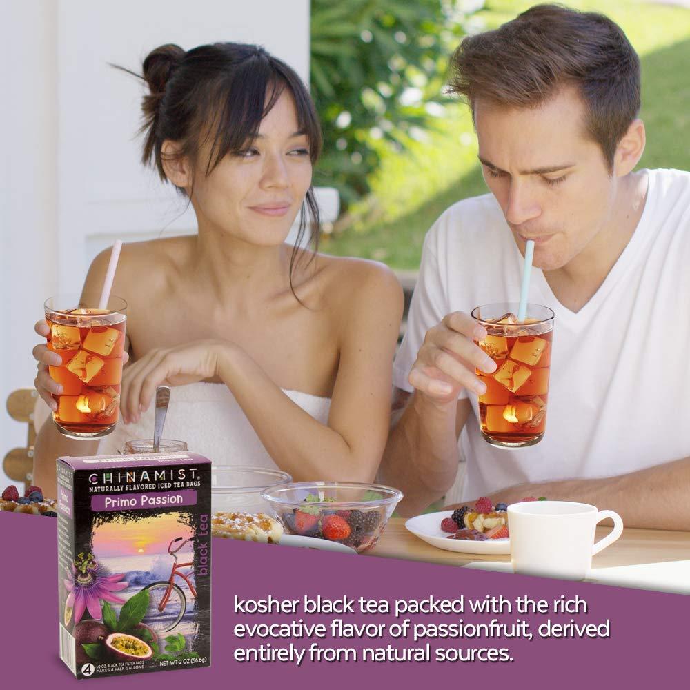 China Mist Iced Tea China Mist Iced Tea Primo Passion Black Tea Infusion Refreshing and Delicious Each Tea Bag Yields 1/2 Gallon 4 bags.
