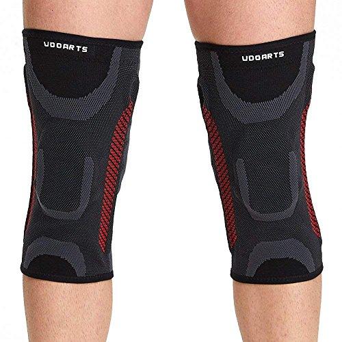 UDOARTS Udoarts Sports Knee Compression Sleeve Support(1 pair) (Red, XXL)