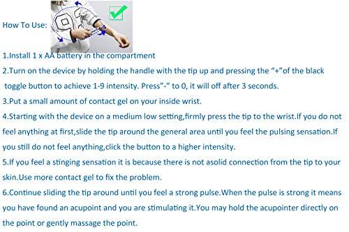 DPROMOT Electronic Acupuncture Pen with 3 Different Heads, Electric Meridian Energy Body Massager Pain Relief Therapy Instrument