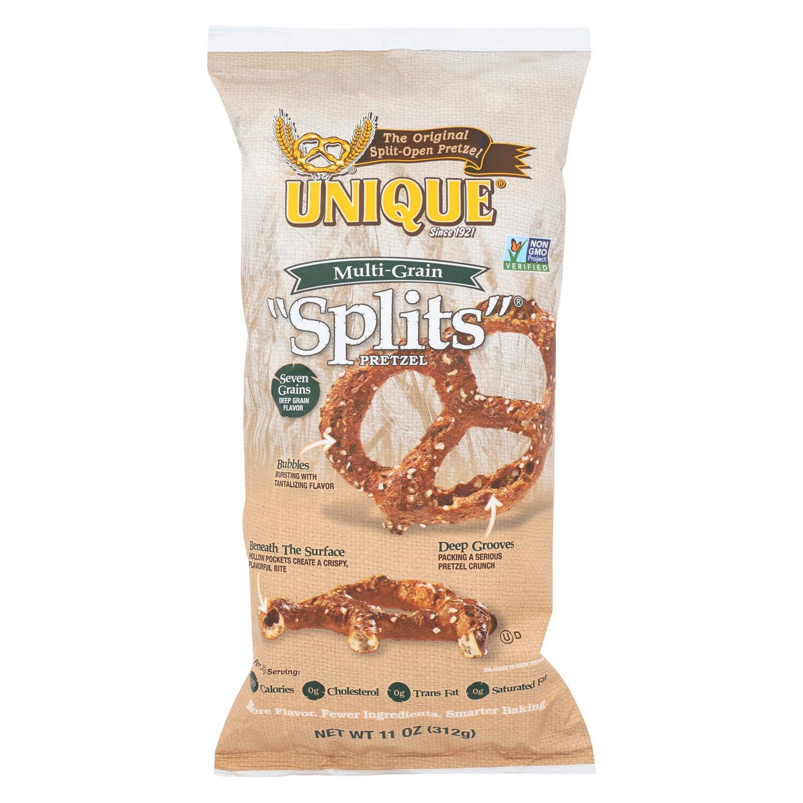 Unique Pretzels Unique Pretzels Splits - Multi Grain - Case of 12 - 11 oz.